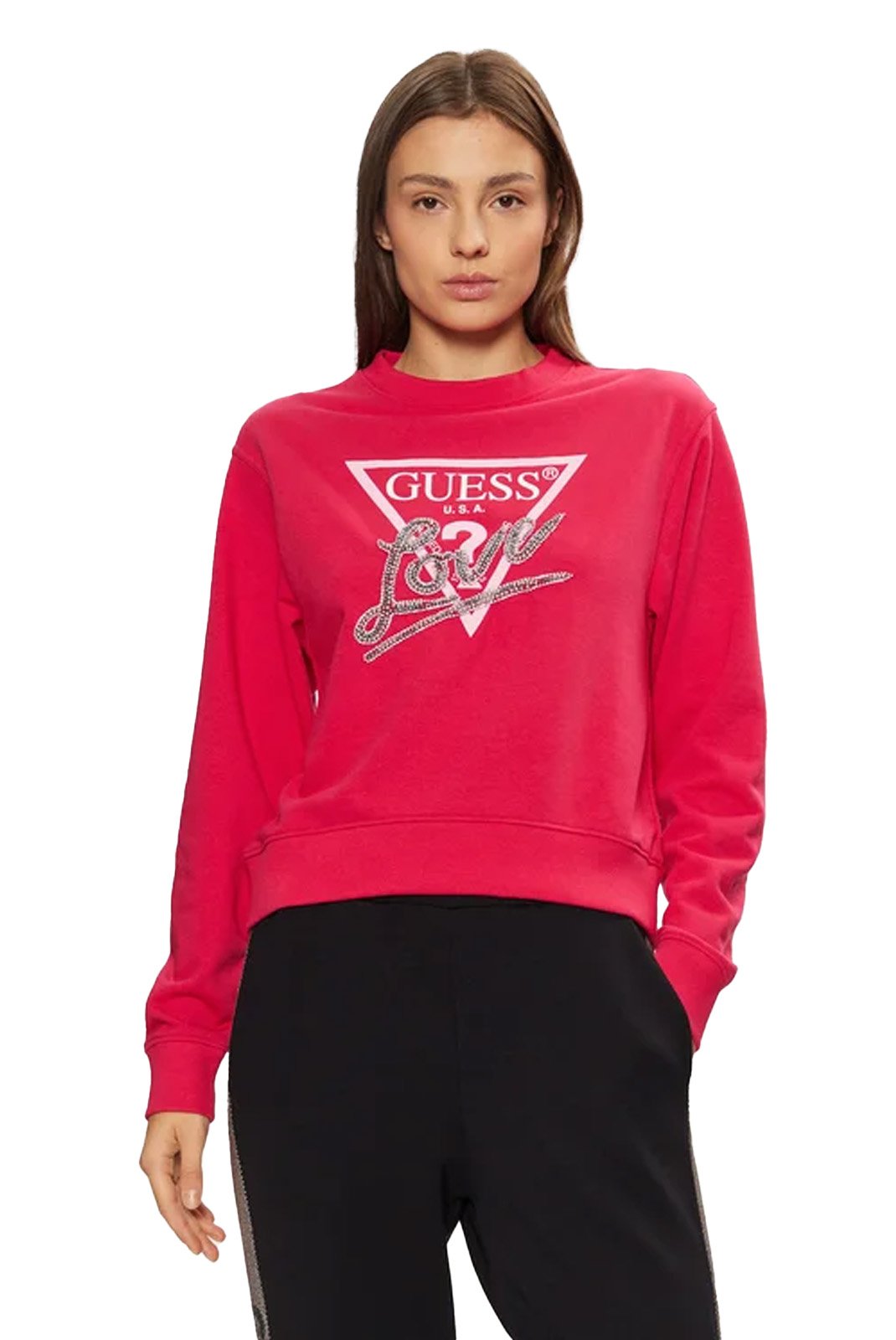 Pull  Guess jeans W5RQ04 KB683 G574 WILD RED