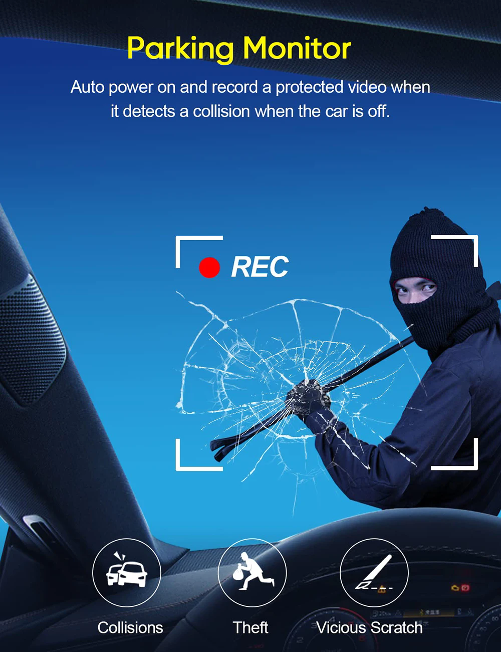 Dashcam  I NEED ME ONE INMO3LCDDC Noir