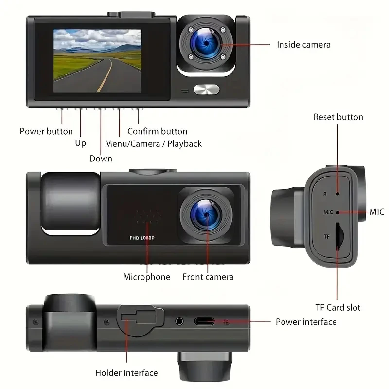 Dashcam  I NEED ME ONE INMO3LCDDC Noir
