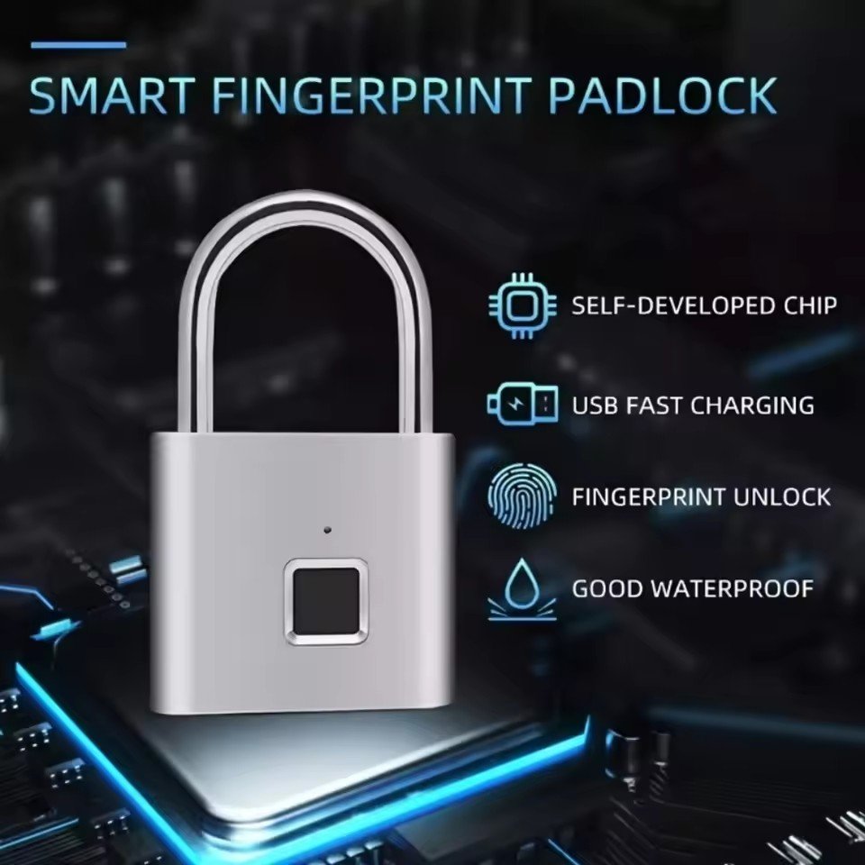 Sécurité / Surveillance  I NEED ME ONE Intelligent fingerprint padlock Noir