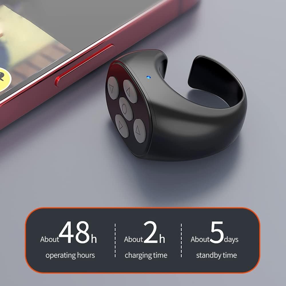 Bague connectée  I NEED ME ONE Tiktok Scrolling Ring Noir