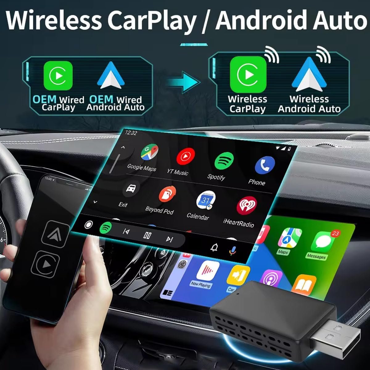 Carplay  I NEED ME ONE Car Smart Box Noir