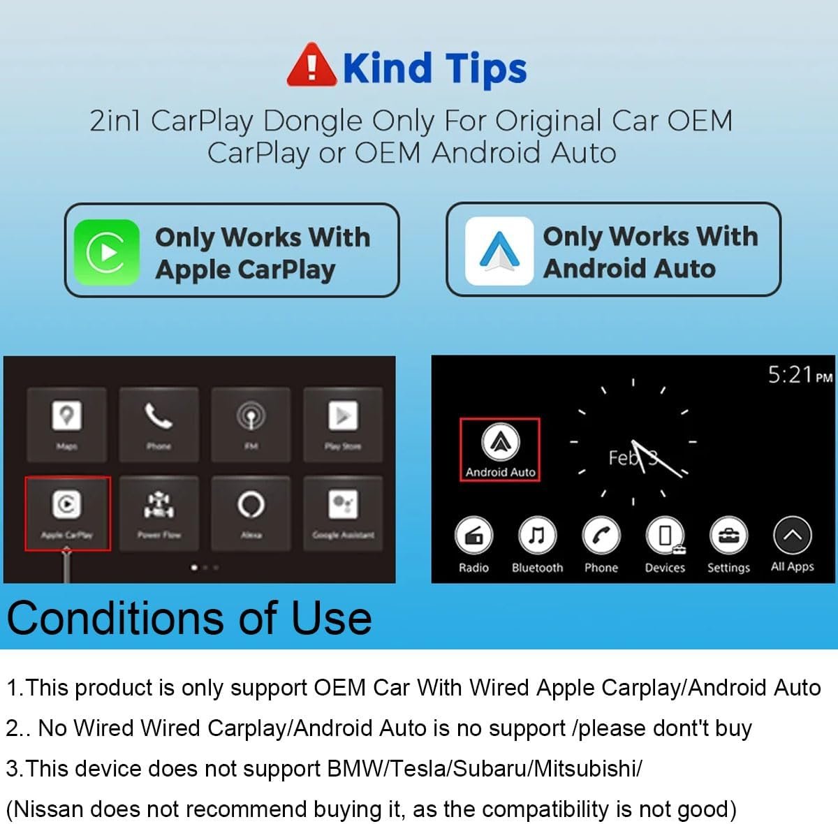 Carplay  I NEED ME ONE Car Smart Box Noir