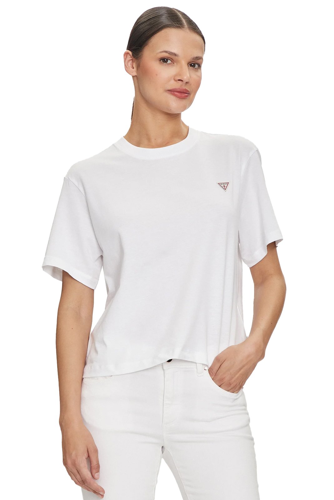 Tee shirt  Guess jeans W4YI05 K8HM0 G011 Pure White