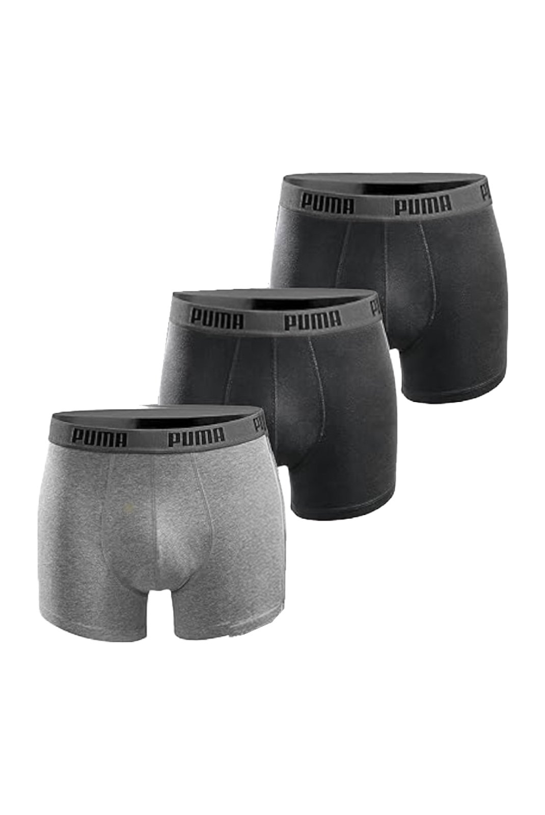 Slips / Boxers  Puma 701218254 007 020 DARK GREY MELANGE/BLACK
