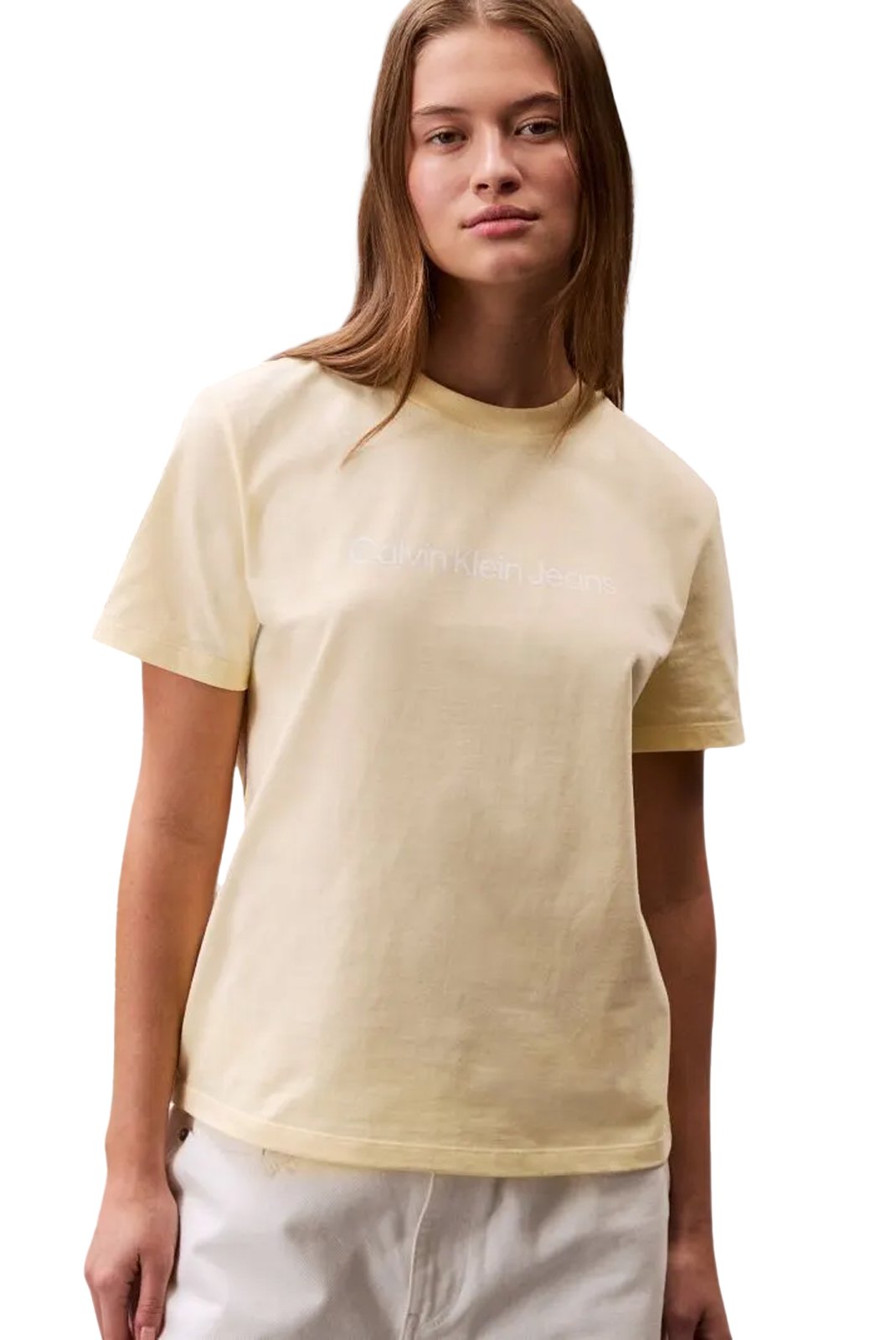 Tee shirt  Calvin klein LV047C912G XF8 Buttercream