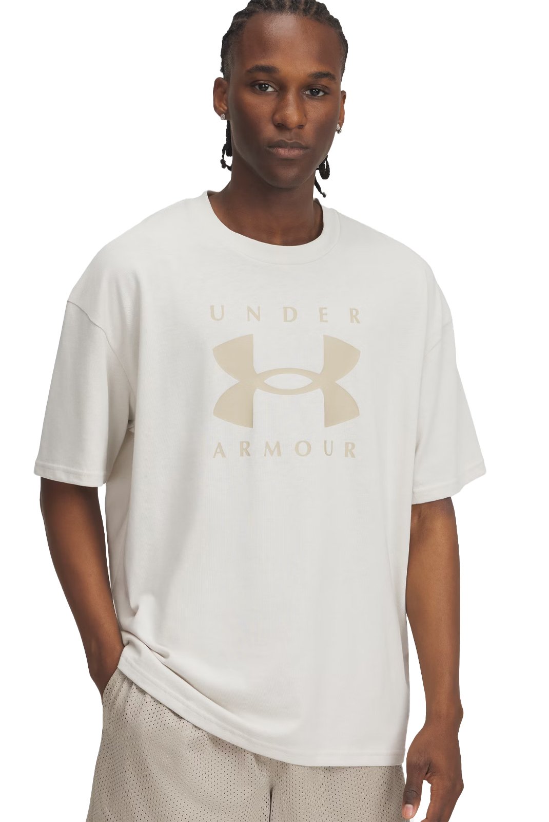 T-S manches courtes  Under armour 1389146-110 110 Summit White / City Khaki