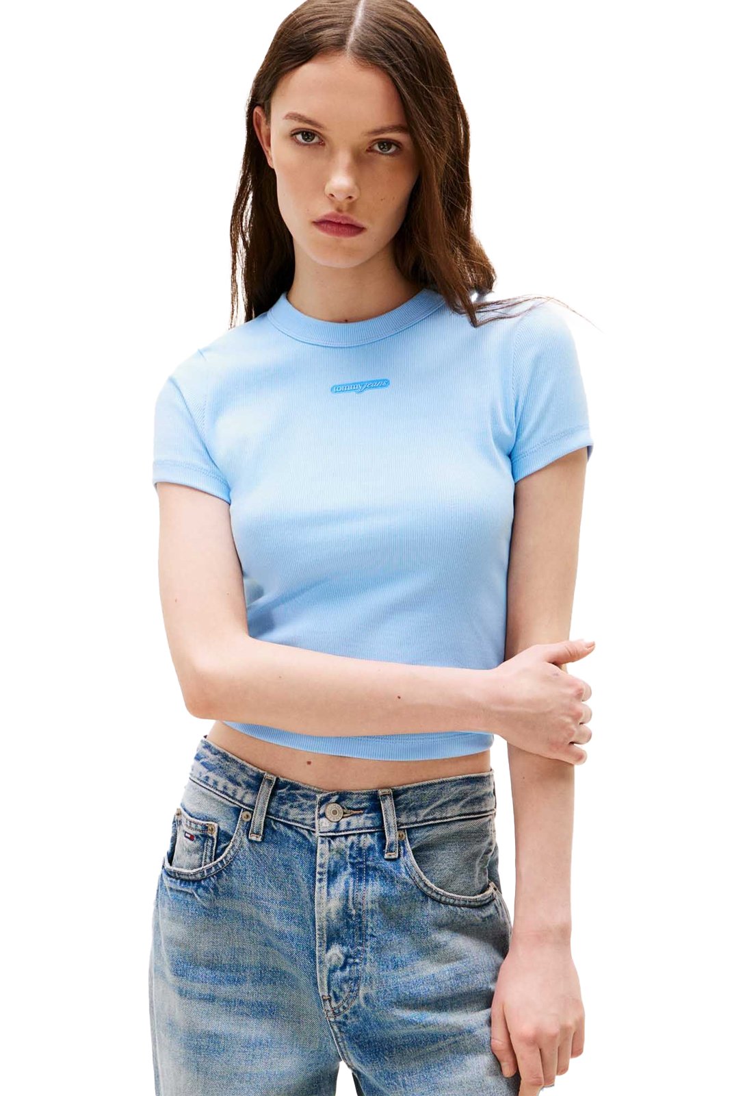 Tee shirt  Tommy Jeans DW0DW21402 C1T Light Powdery Blue