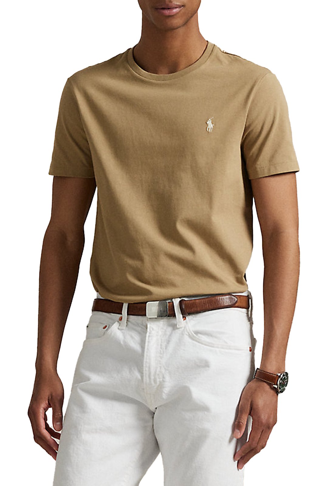 T-S manches courtes  Ralph lauren 710671438 329 café tan