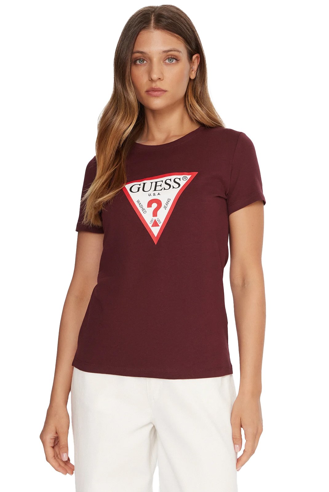 Tee shirt  Guess jeans W1YI1B I3Z14 G596 RED NOIR