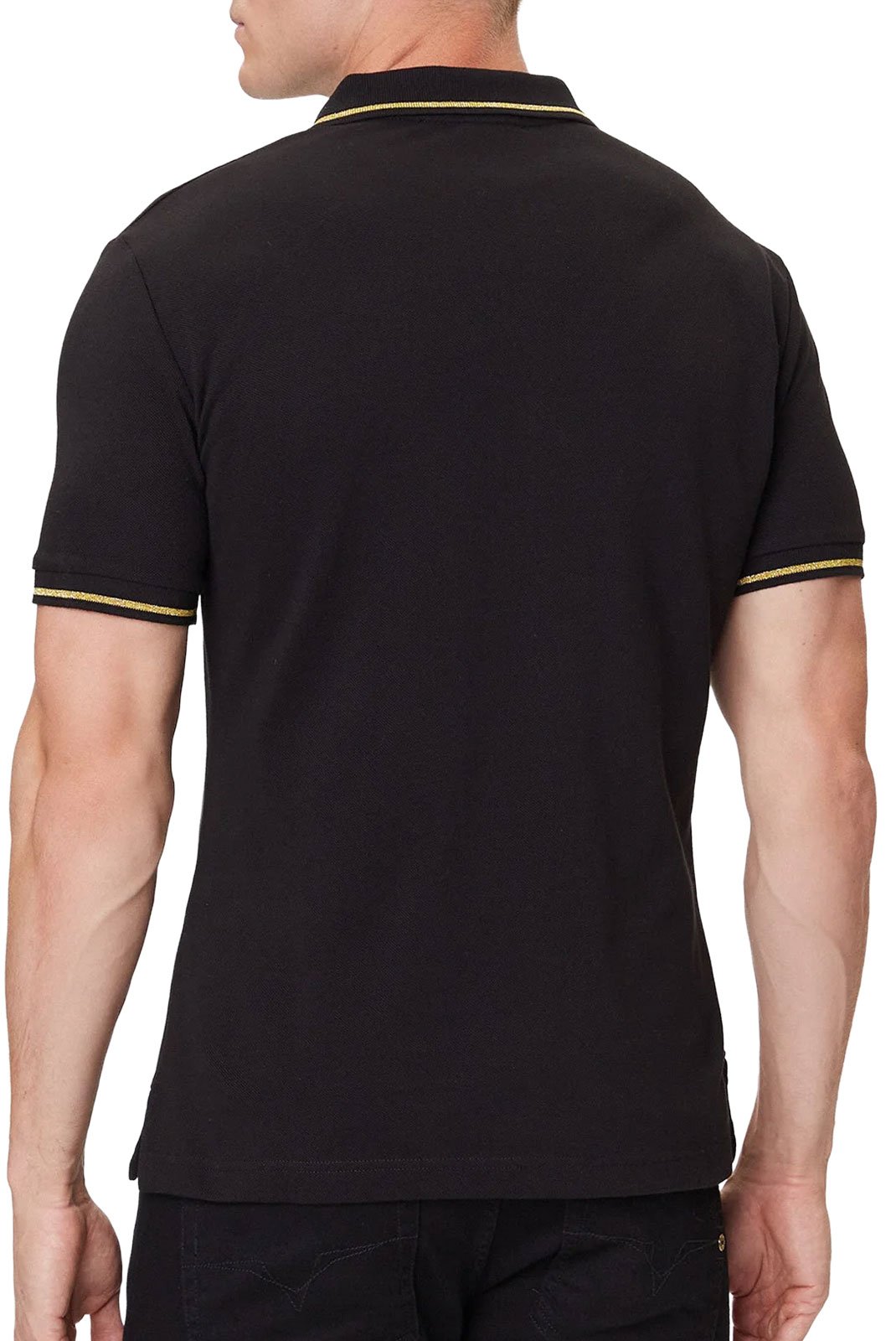 Polos manches courtes  Versace Jeans 79GAGT00 CJ01T G89 BLACK + GOLD