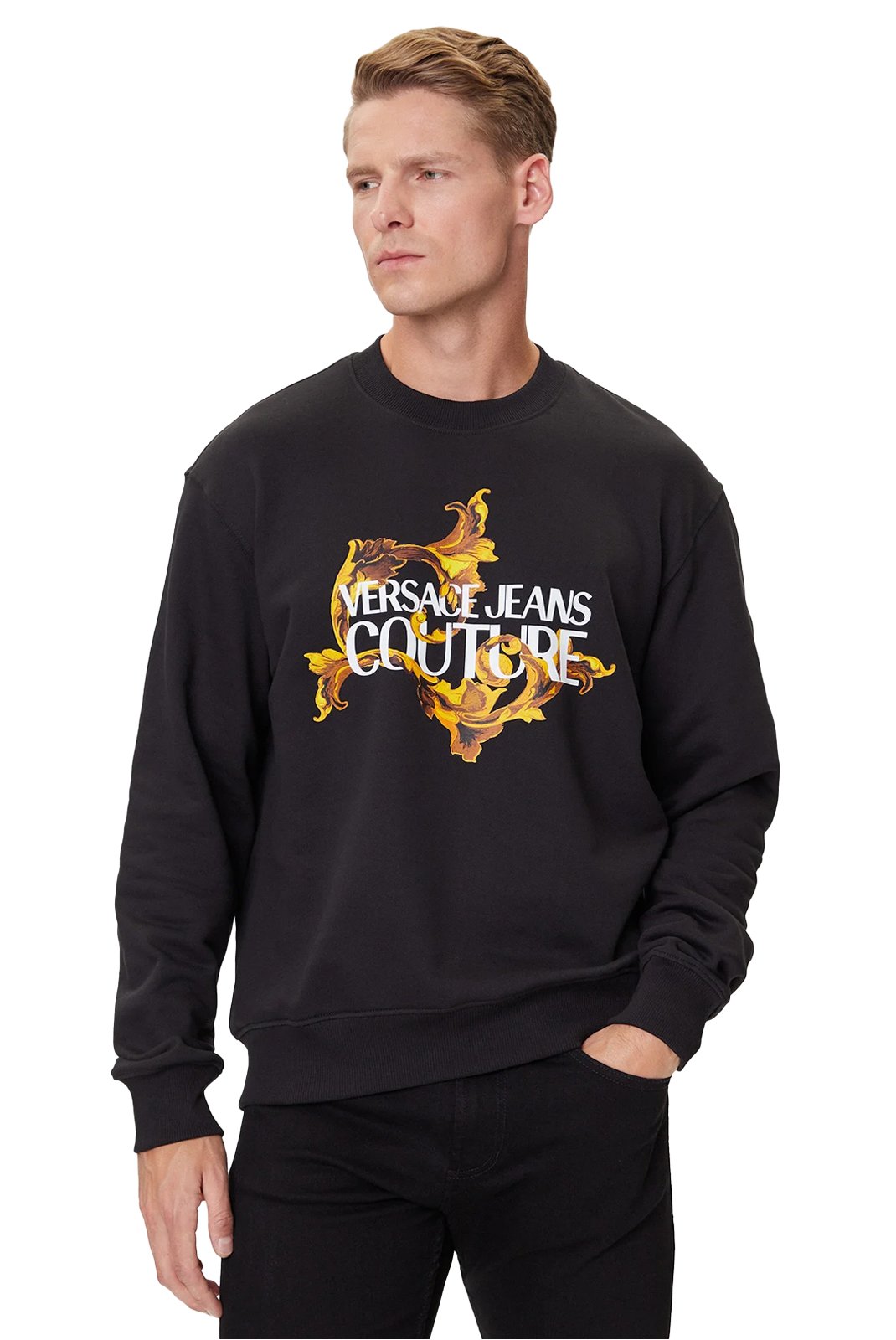 Sweatshirts  Versace Jeans 79GAIE10 CF00E G89 BLACK + GOLD