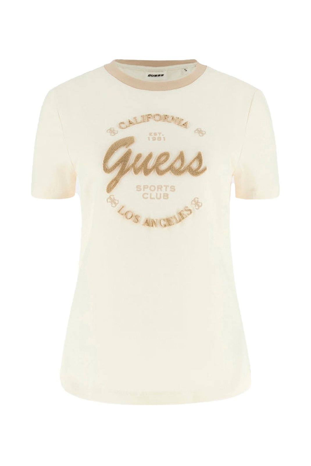 Tee shirt  Guess jeans V5BI03 J1314 F0YL DOVE WHITE AND BUTTE
