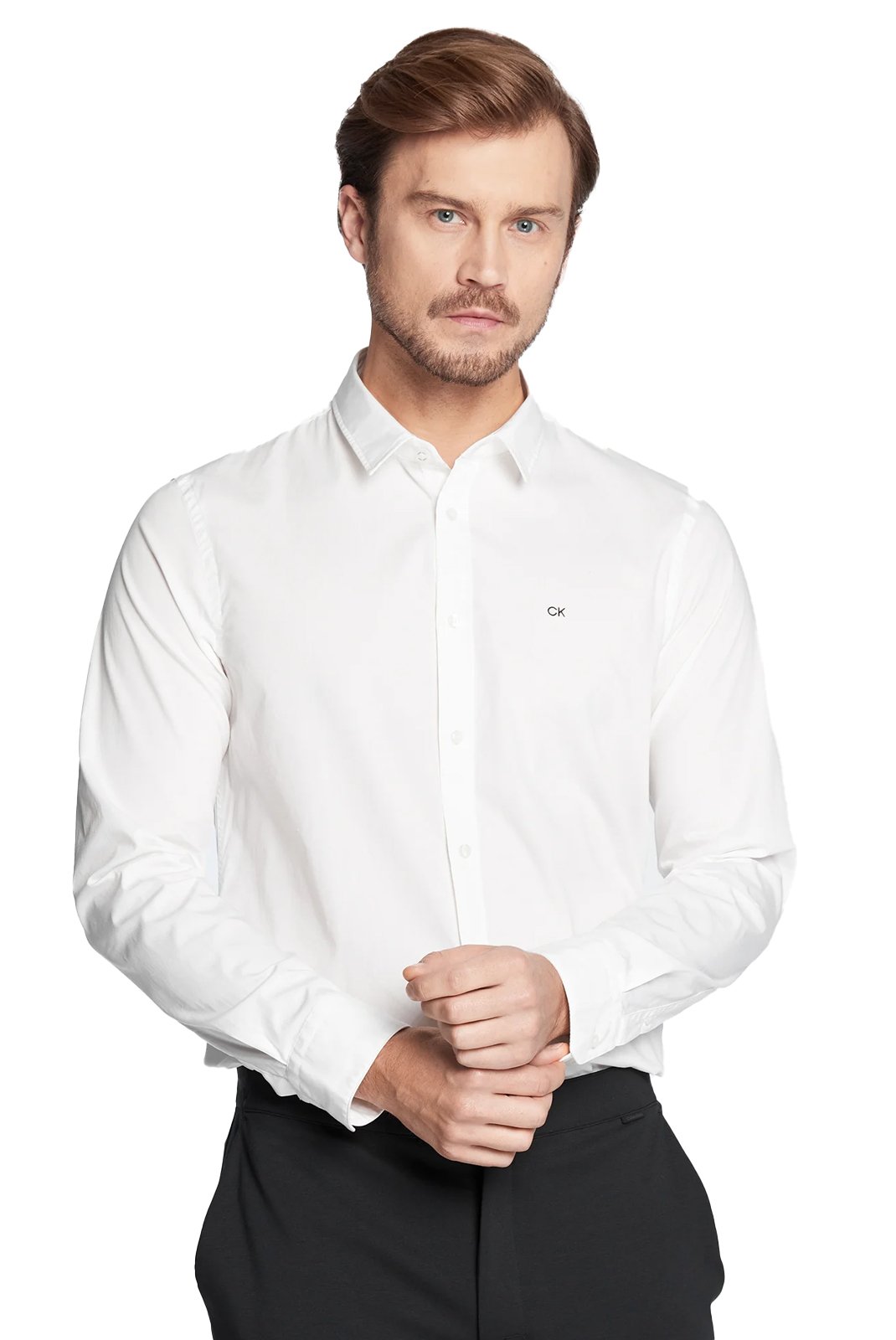 Chemises manches longues  Calvin klein K10K110856 YAF Bright White