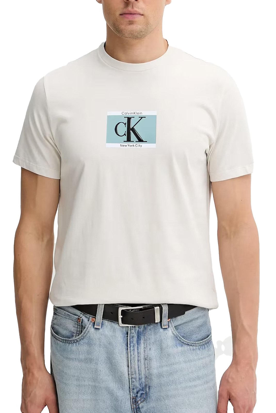 T-S manches courtes  Calvin klein LV04RC854G 67U Chalk