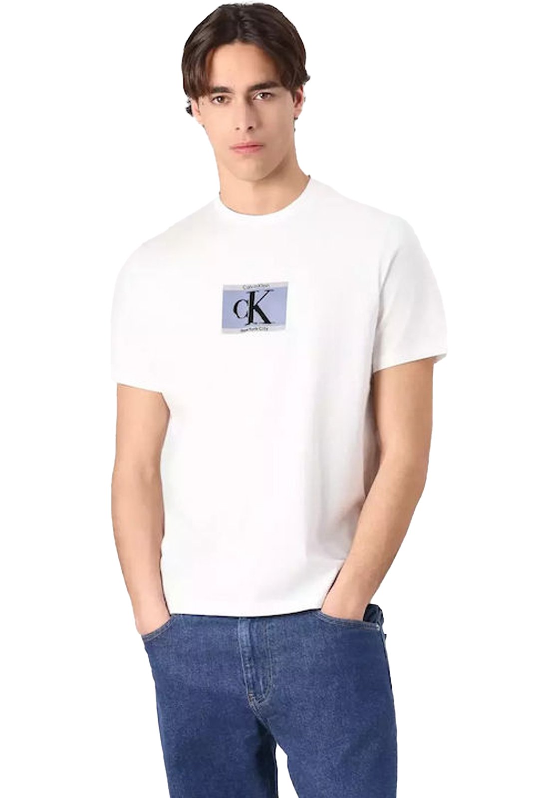 T-S manches courtes  Calvin klein LV04RC854G YAF Bright White
