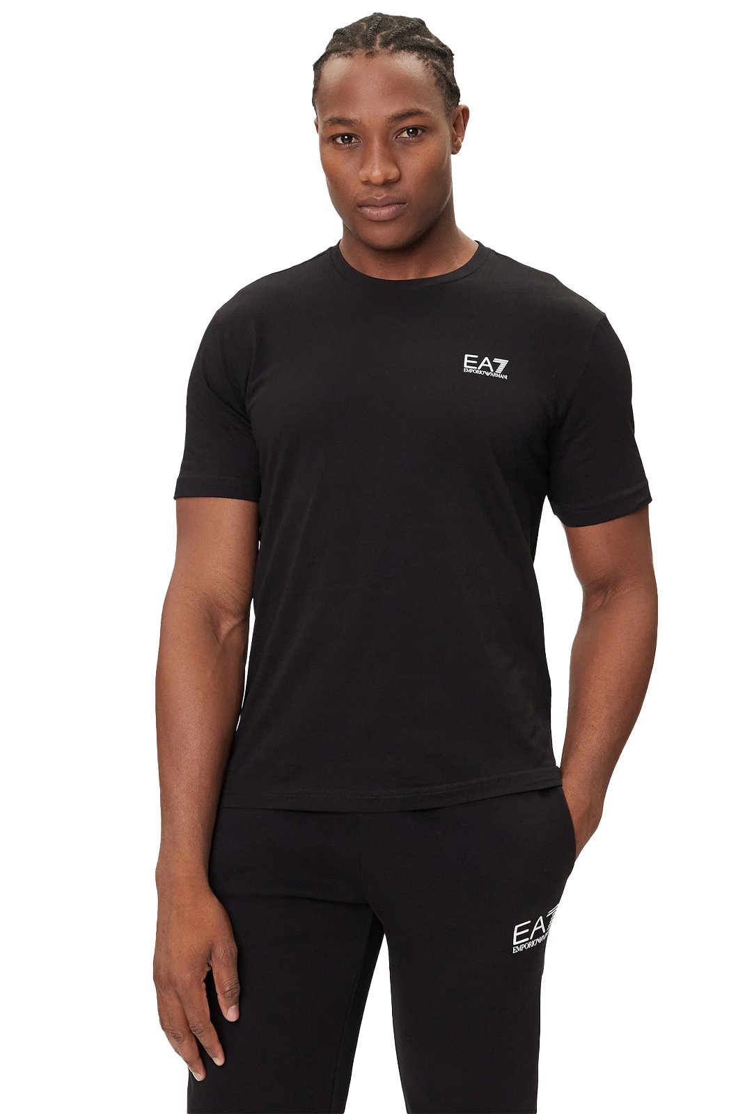 T-S manches courtes  Ea7 7M000567 AF10375 MC001 BLACK/WHITE