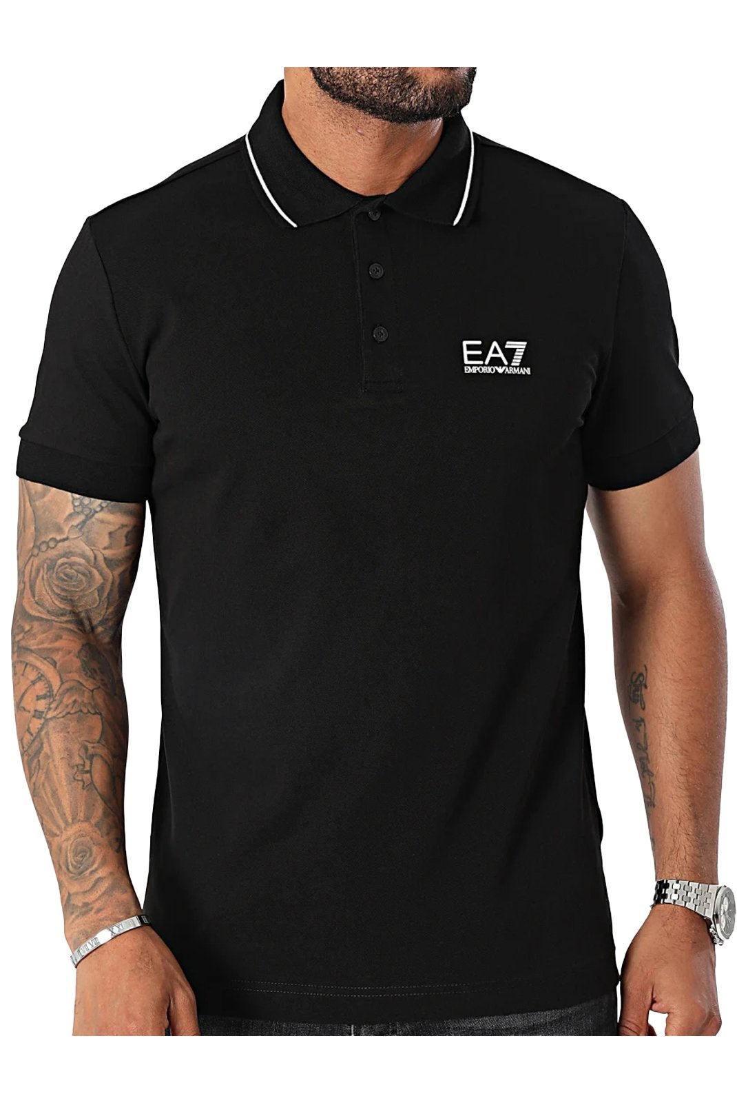 Polos manches courtes  Ea7 8NPF16 PJVUZ 1200 BLACK
