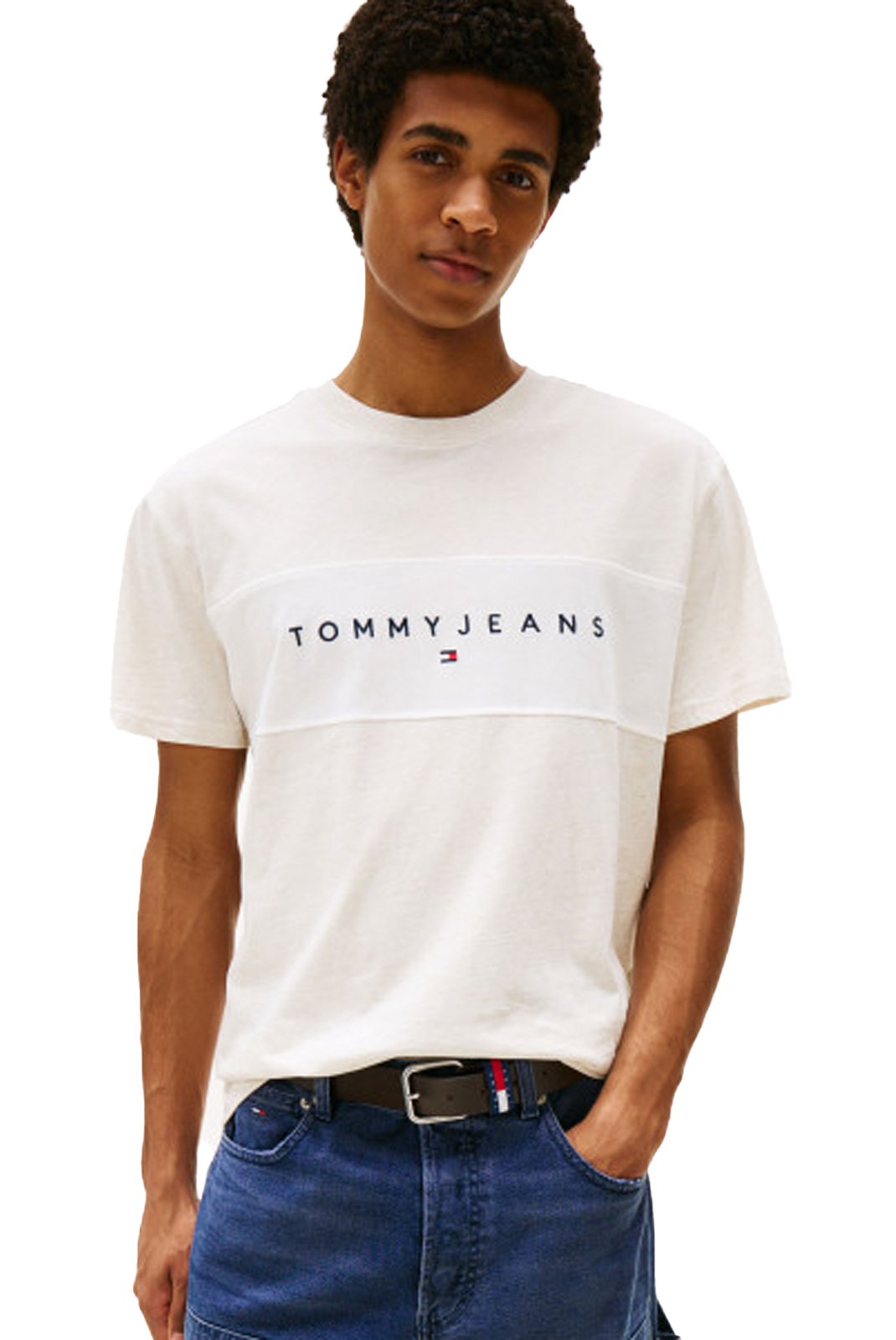 T-S manches courtes  Tommy Jeans DM0DM21933 AFK Oat Marl Htr/Ecru