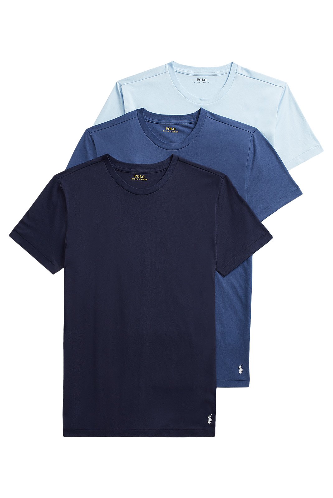 T-S manches courtes  Ralph lauren 714830304 019 3PK CRS NAVY/LT NAVY/ELT BLUE