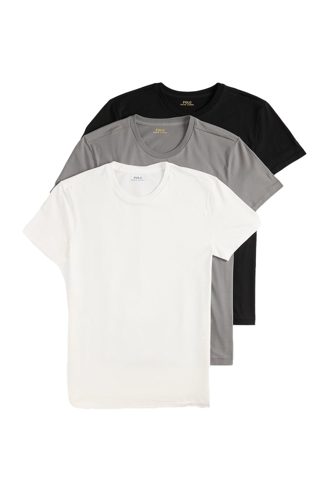 T-S manches courtes  Ralph lauren 714981407 001 3PK BLACK/PERF GREY/WHITE