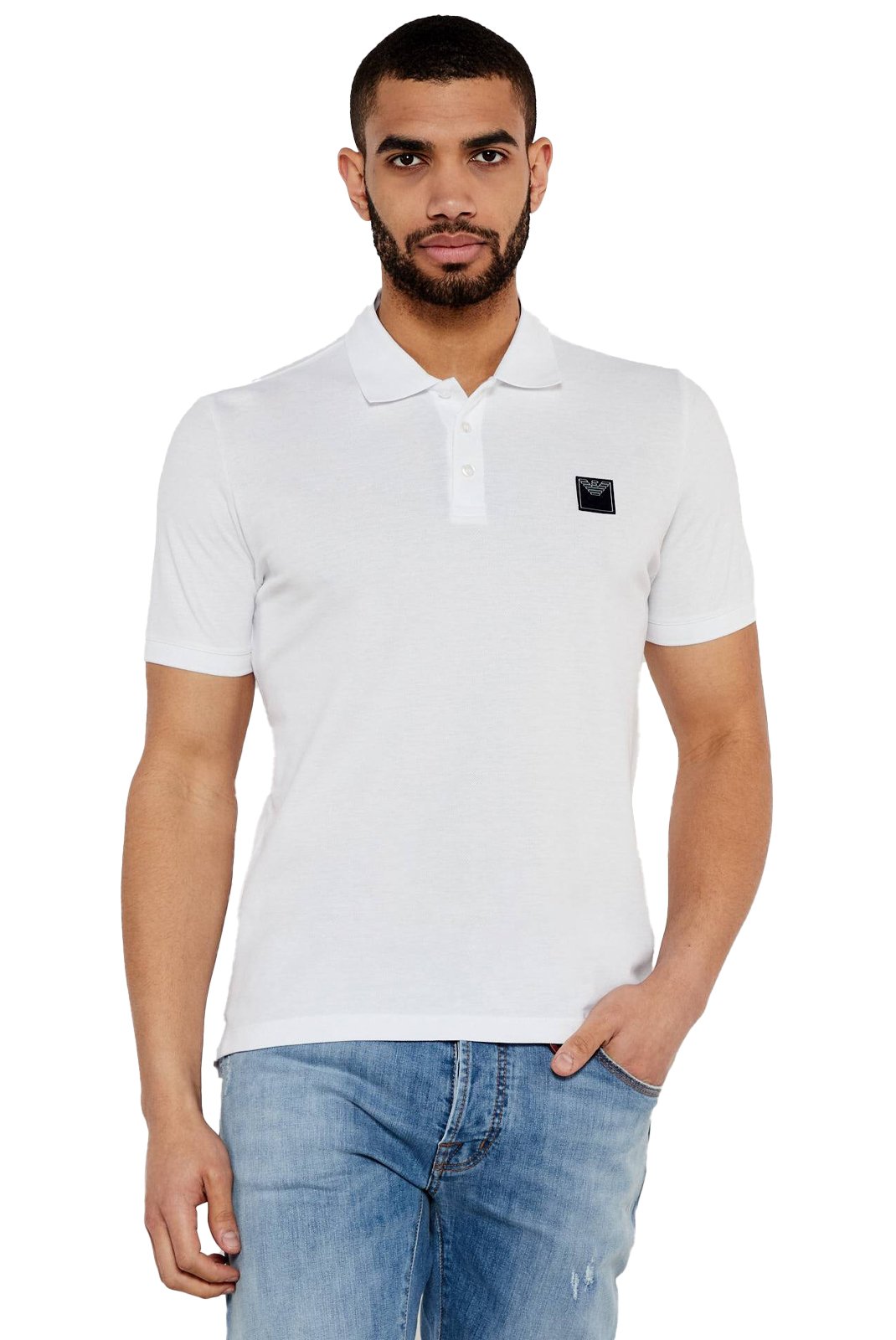 Polos manches courtes  Emporio armani EM000571 AF12336 U0002 WHITE