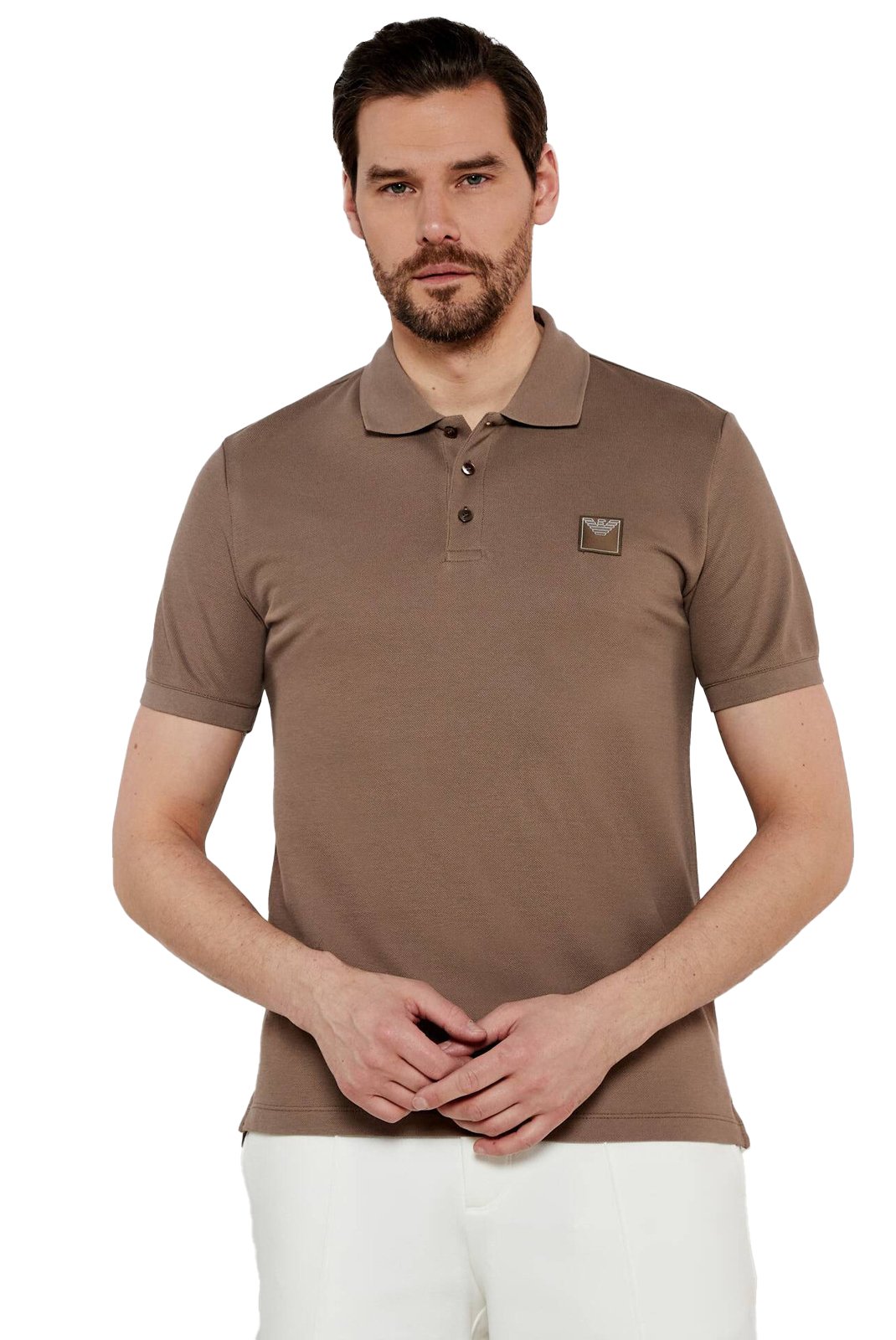 Polos manches courtes  Emporio armani EM000571 AF12336 U6189 WALNUT