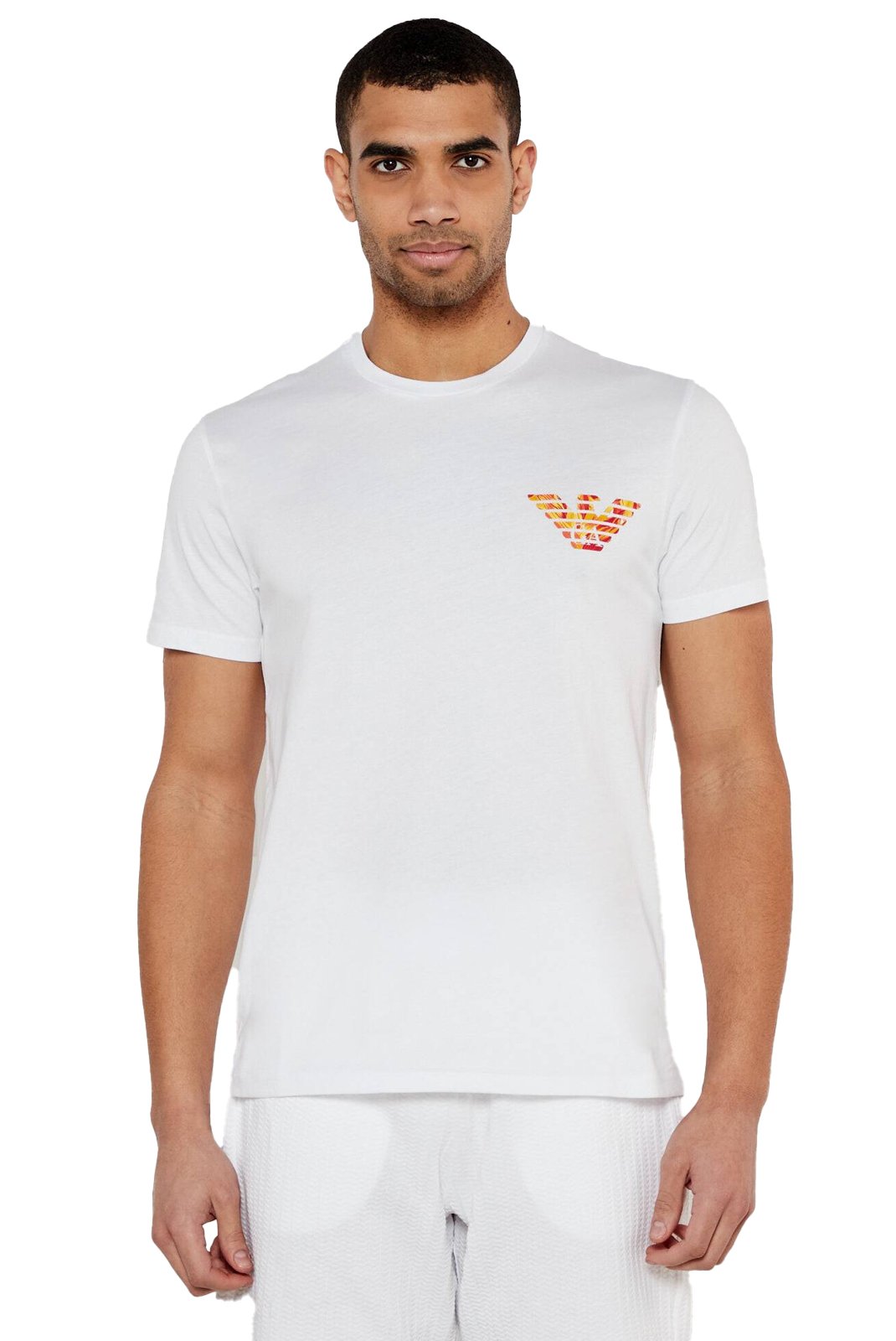 T-S manches courtes  Emporio armani EM000574 AF12349 F0065 WHITE PRINT EAGLE