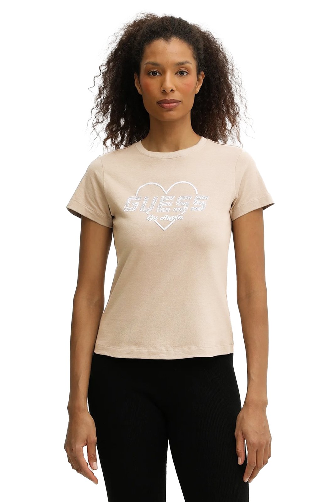 Tee shirt  Guess jeans V5GI10 K9RM1 G1H6 VANILLA CREAM