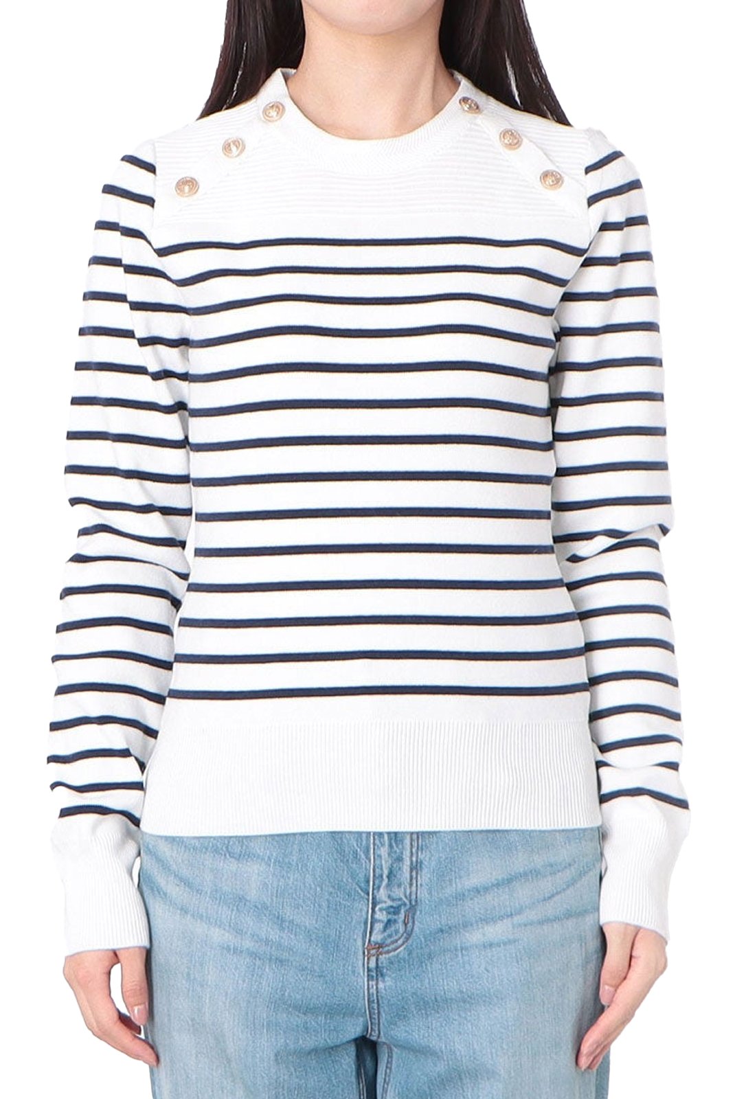 Pull  Guess jeans W5BR36 Z0422 S00J CREAM AND BLUE STRIP