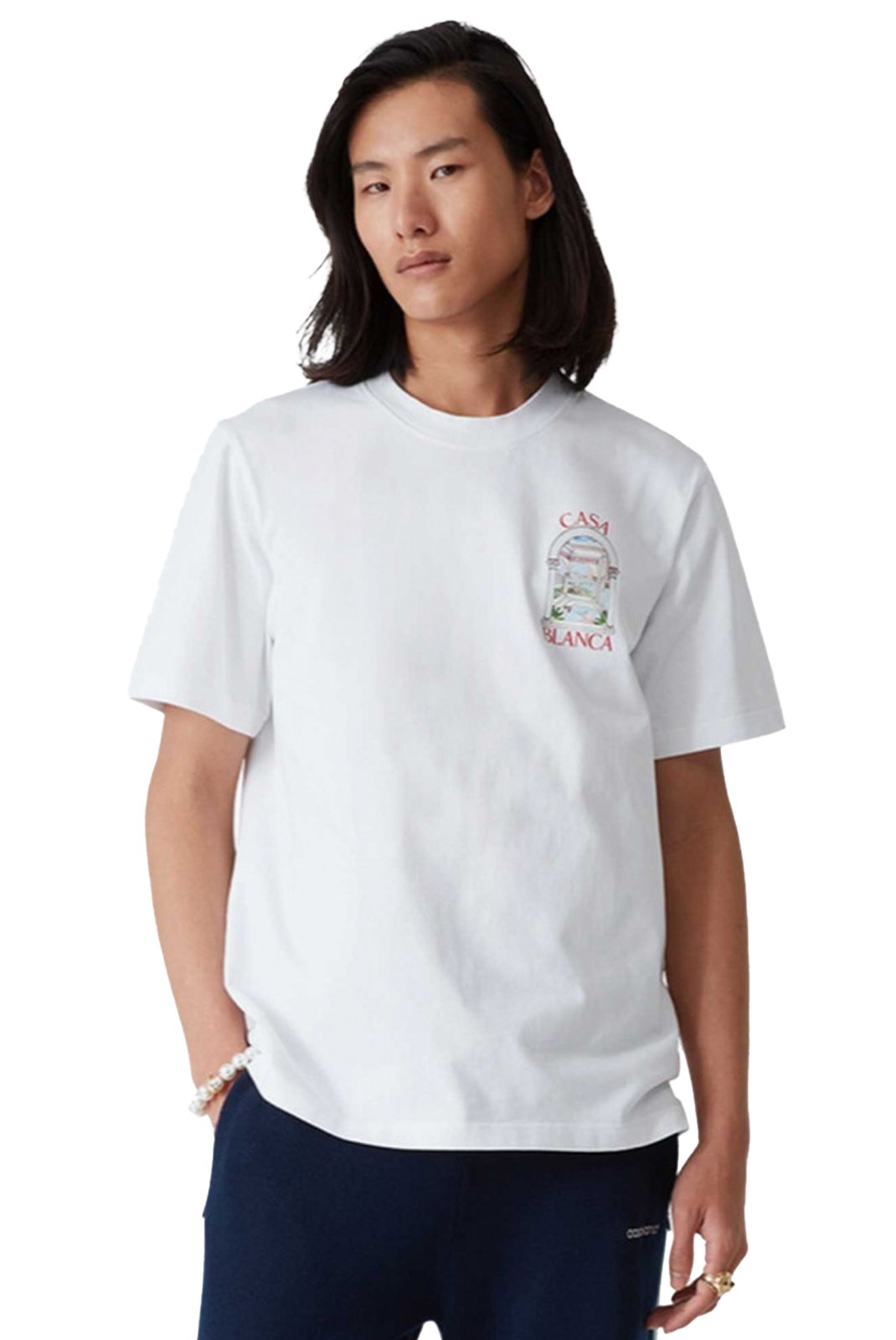 T-S manches courtes  Casa blanca MS25-JTS-001-07 WHITE JERSEY	