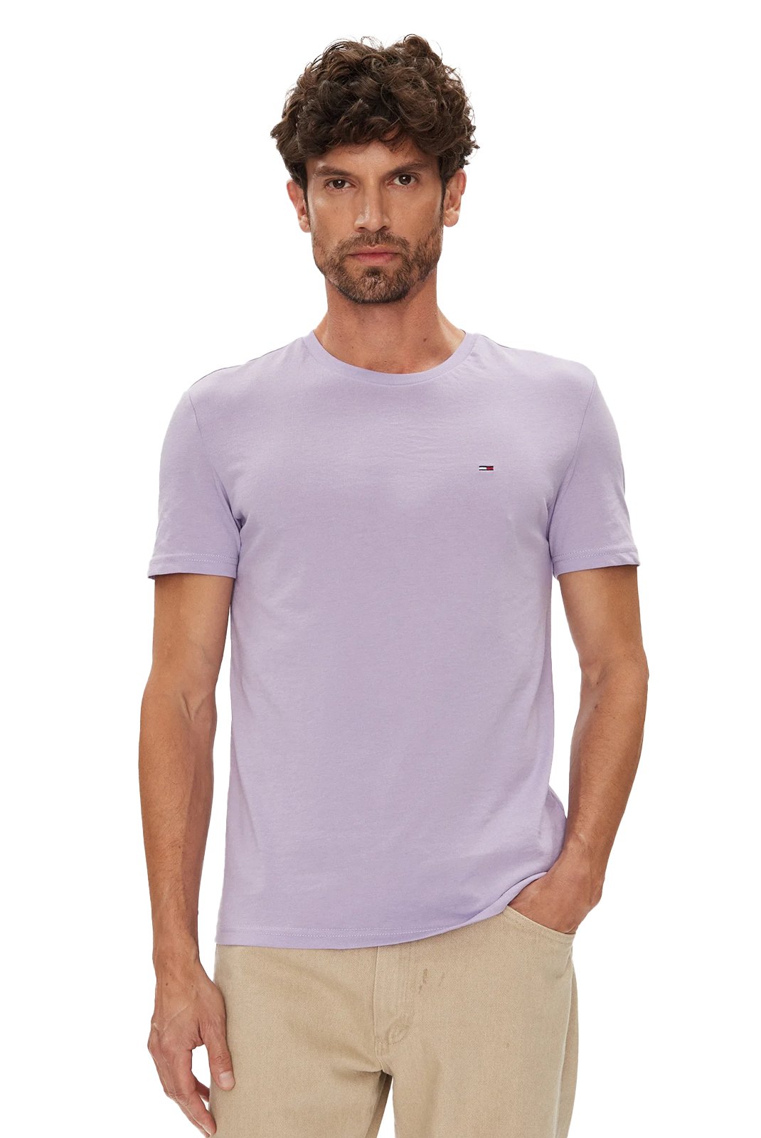 T-S manches courtes  Tommy Jeans DM0DM20363 W0E Ophelia Purple Htr