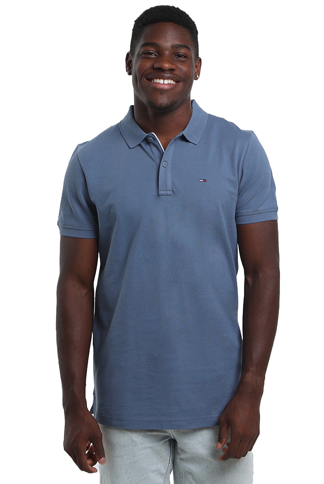 Polos manches courtes  Tommy Jeans DM0DM20676 PO6 Blue Moment