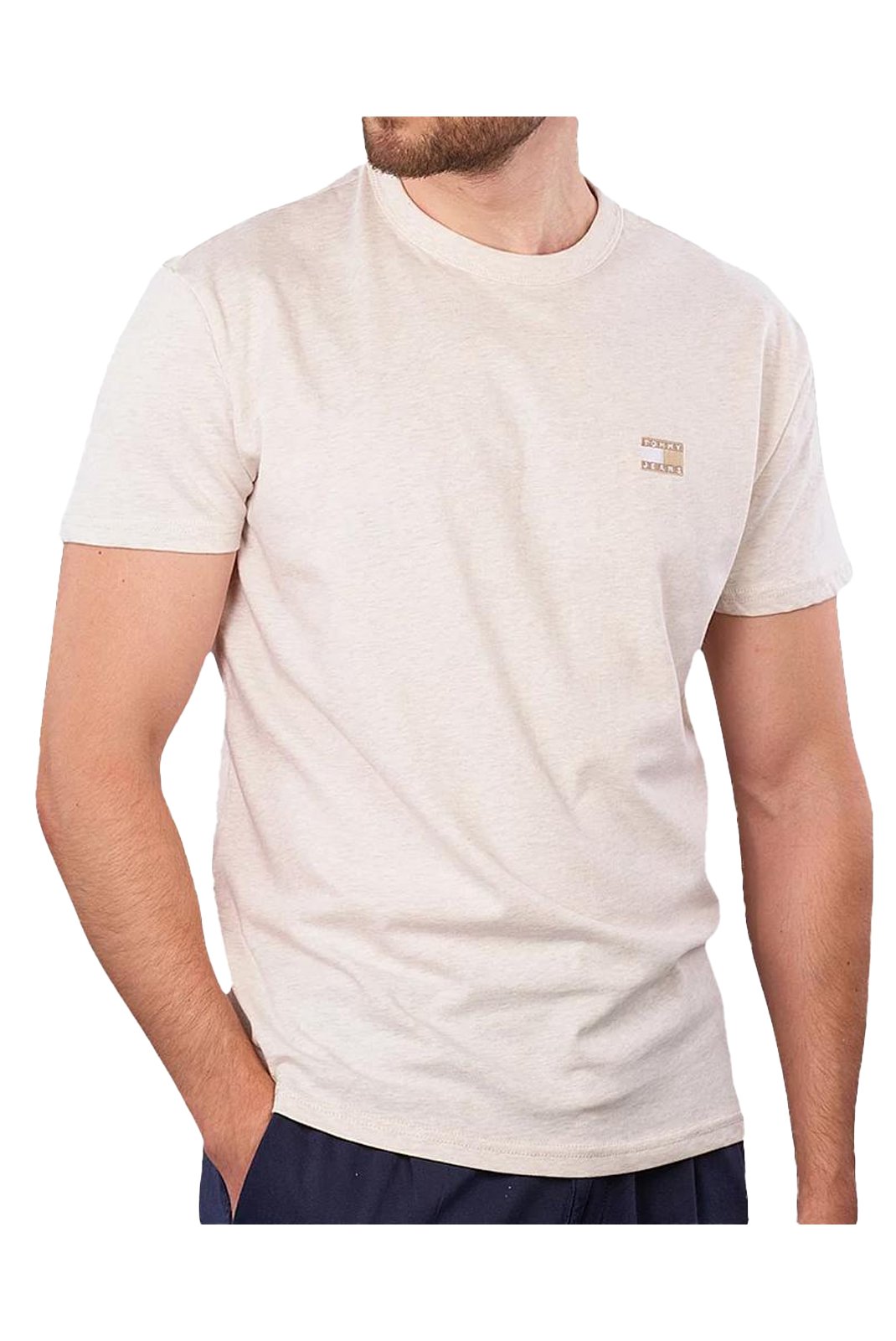 T-S manches courtes  Tommy Jeans DM0DM20322 ADK Oat Marl Htr Tonal