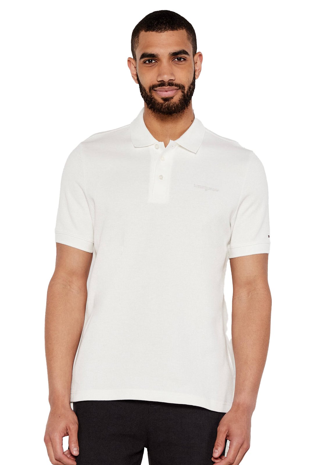 Polos manches courtes  Tommy Jeans DM0DM21935 YBL Ecru