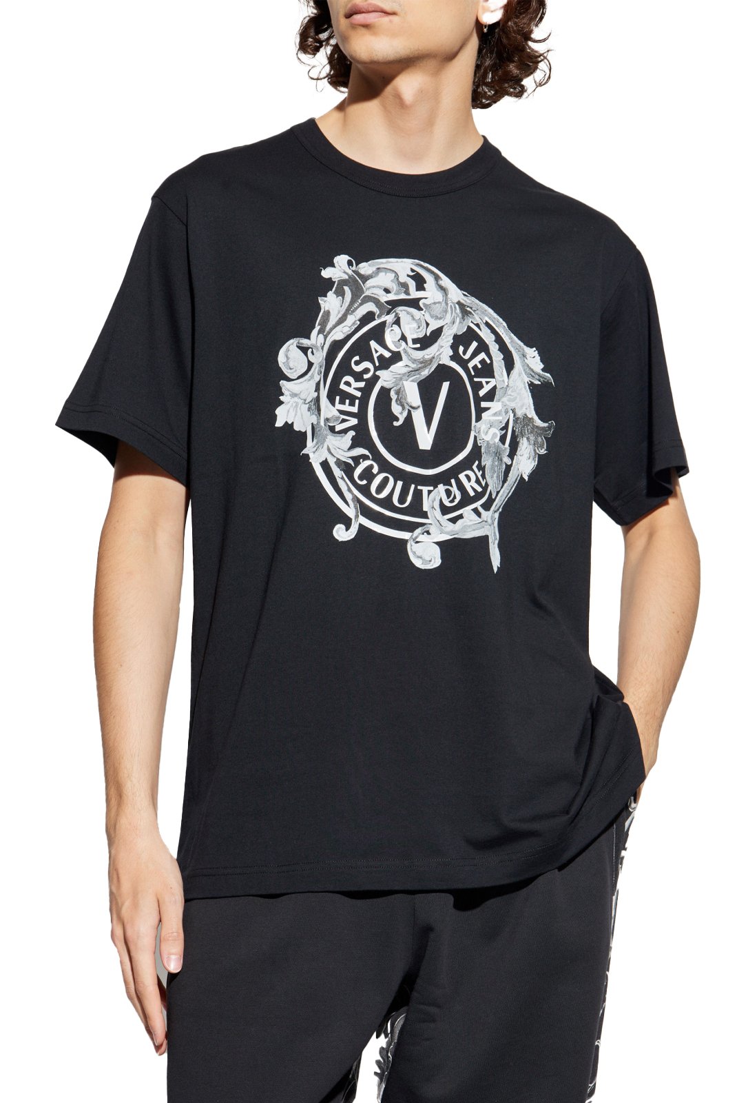 T-S manches courtes  Versace Jeans 79GAHE01 CJ00T 899 BLACK