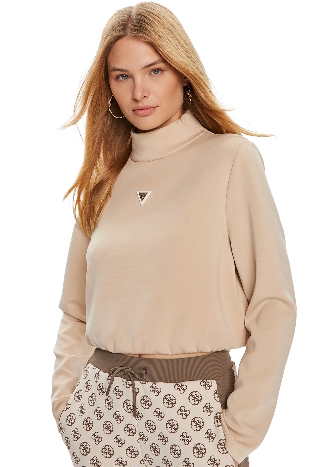 Sweat / sweat zippé  Guess jeans V4YQ05 KCAY2 G1L9 FAWN TAUPE