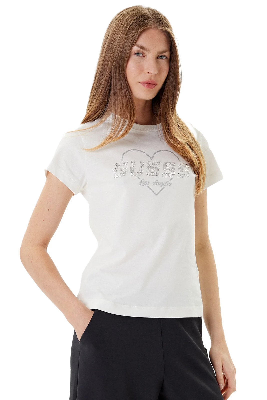 Tee shirt  Guess jeans V5GI10 K9RM1 G018 SALT WHITE