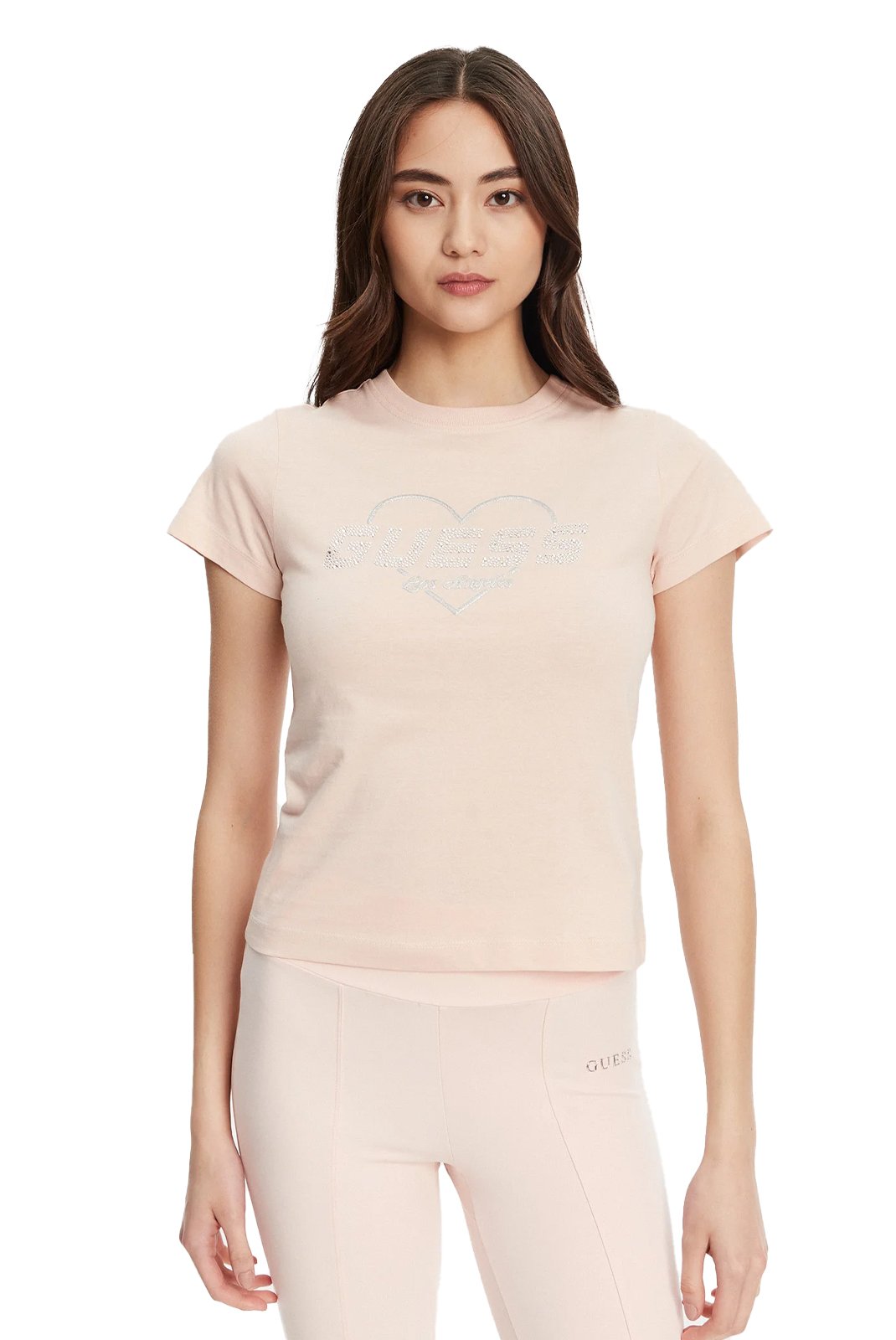 Tee shirt  Guess jeans V5GI10 K9RM1 G6O1 DOLLY PINK