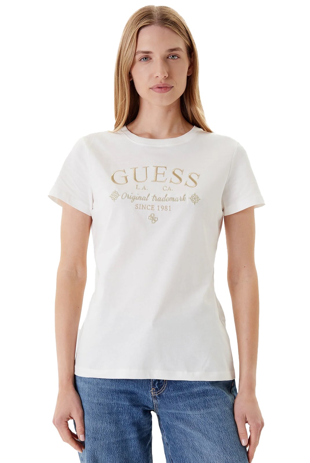 Tee shirt  Guess jeans V5YI03 I3Z14 G018 SALT WHITE