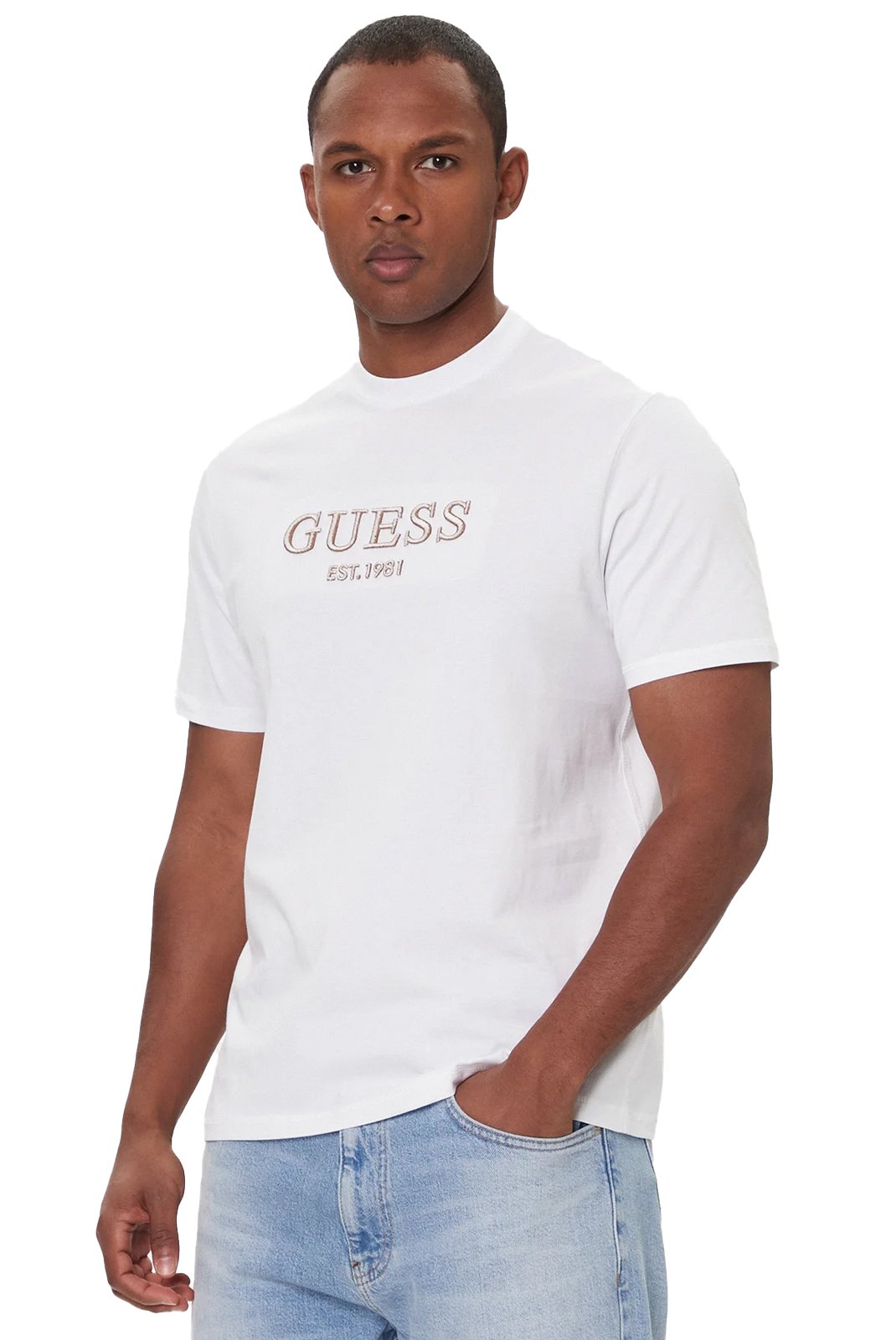 T-S manches courtes  Guess jeans M5BI09 K8FQ4 G011 Pure White