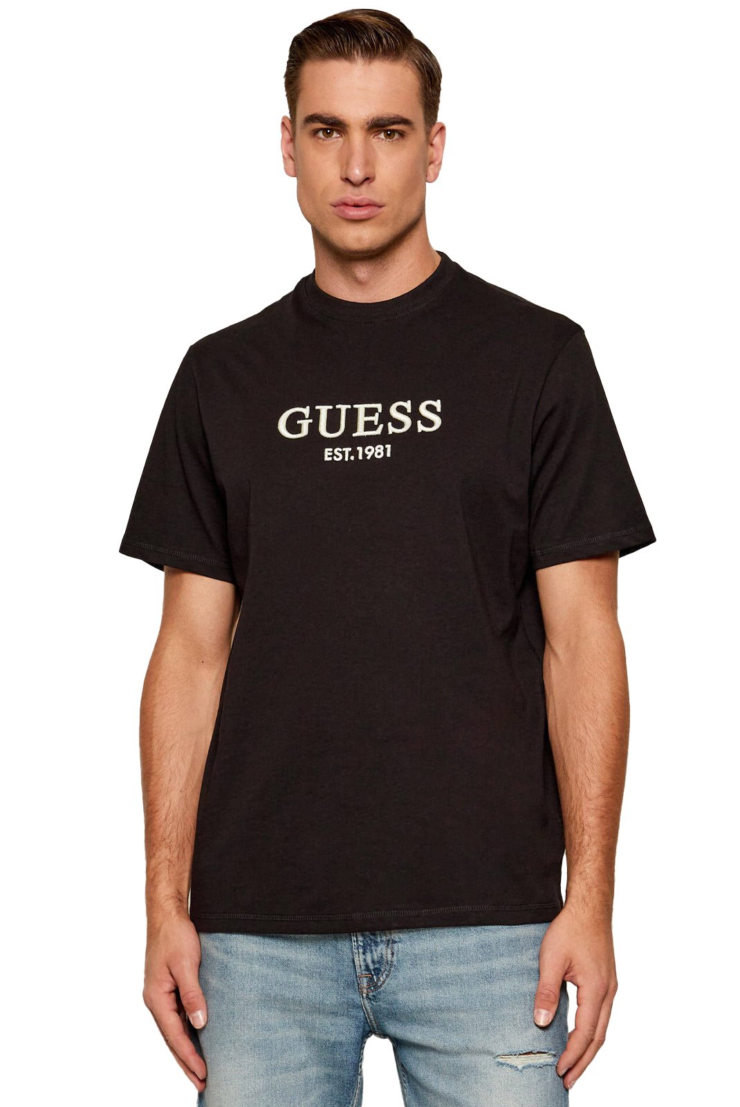 T-S manches courtes  Guess jeans M5BI09 K8FQ4 JBLK Jet Black A996