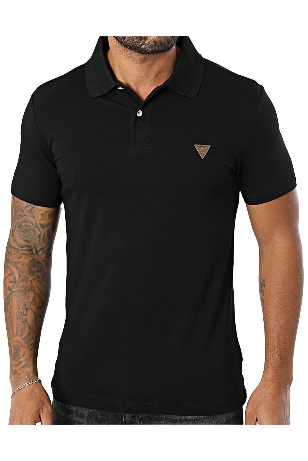 Polos manches courtes  Guess jeans M5BP66 J1314 JBLK Jet Black A996