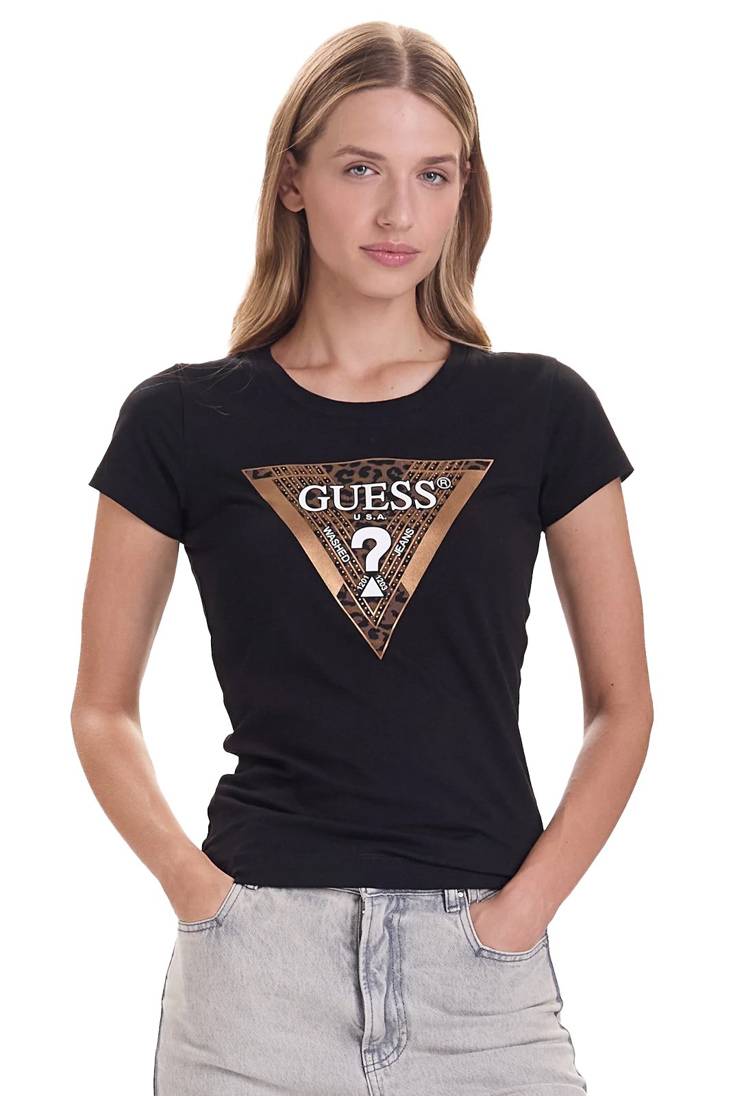 T-S manches courtes  Guess jeans W5BI28 J1314 JBLK Jet Black A996