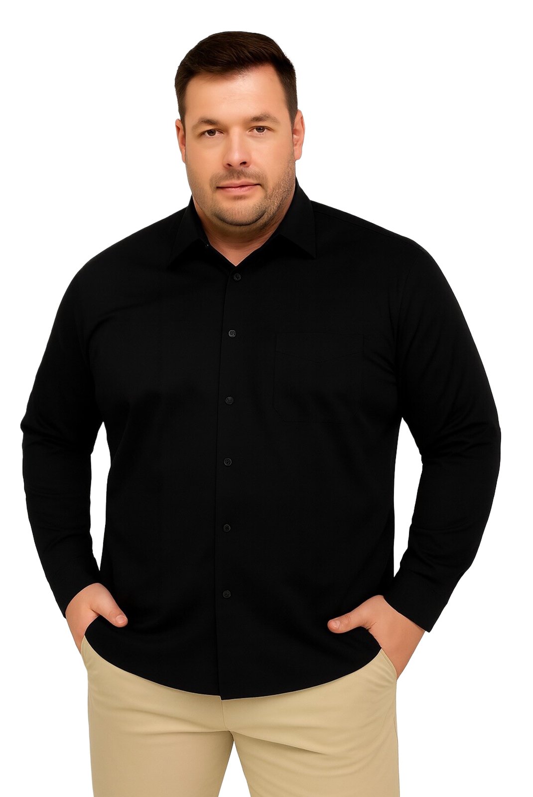 Chemises manches longues  Yves Enzo paris 7001 GT-1 Noir