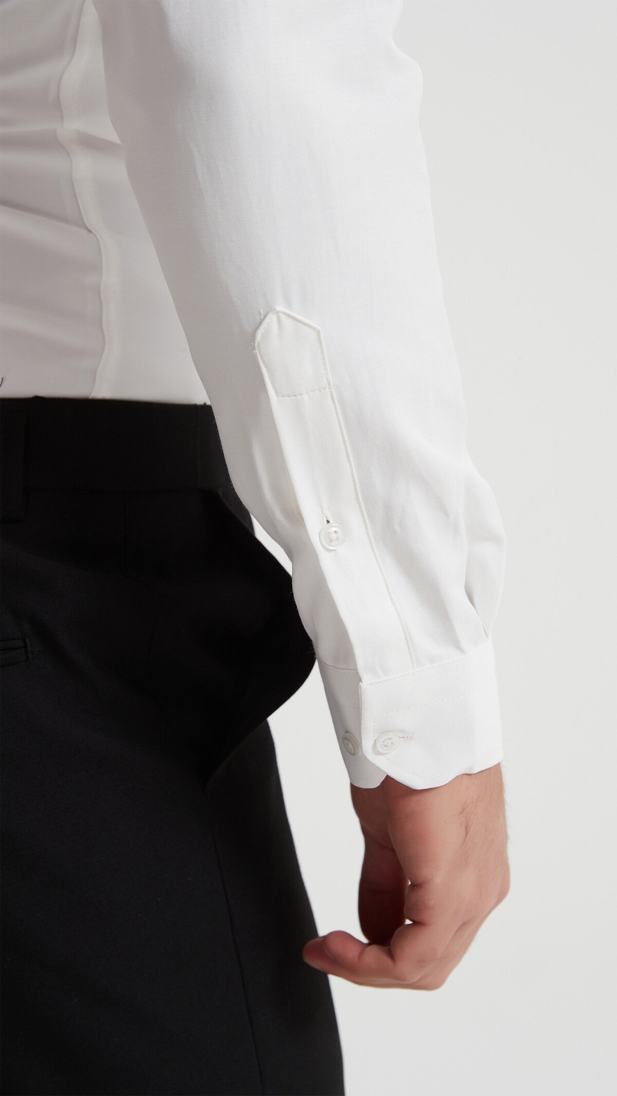 Chemises manches longues  Yves Enzo paris SAT100N Ivoire