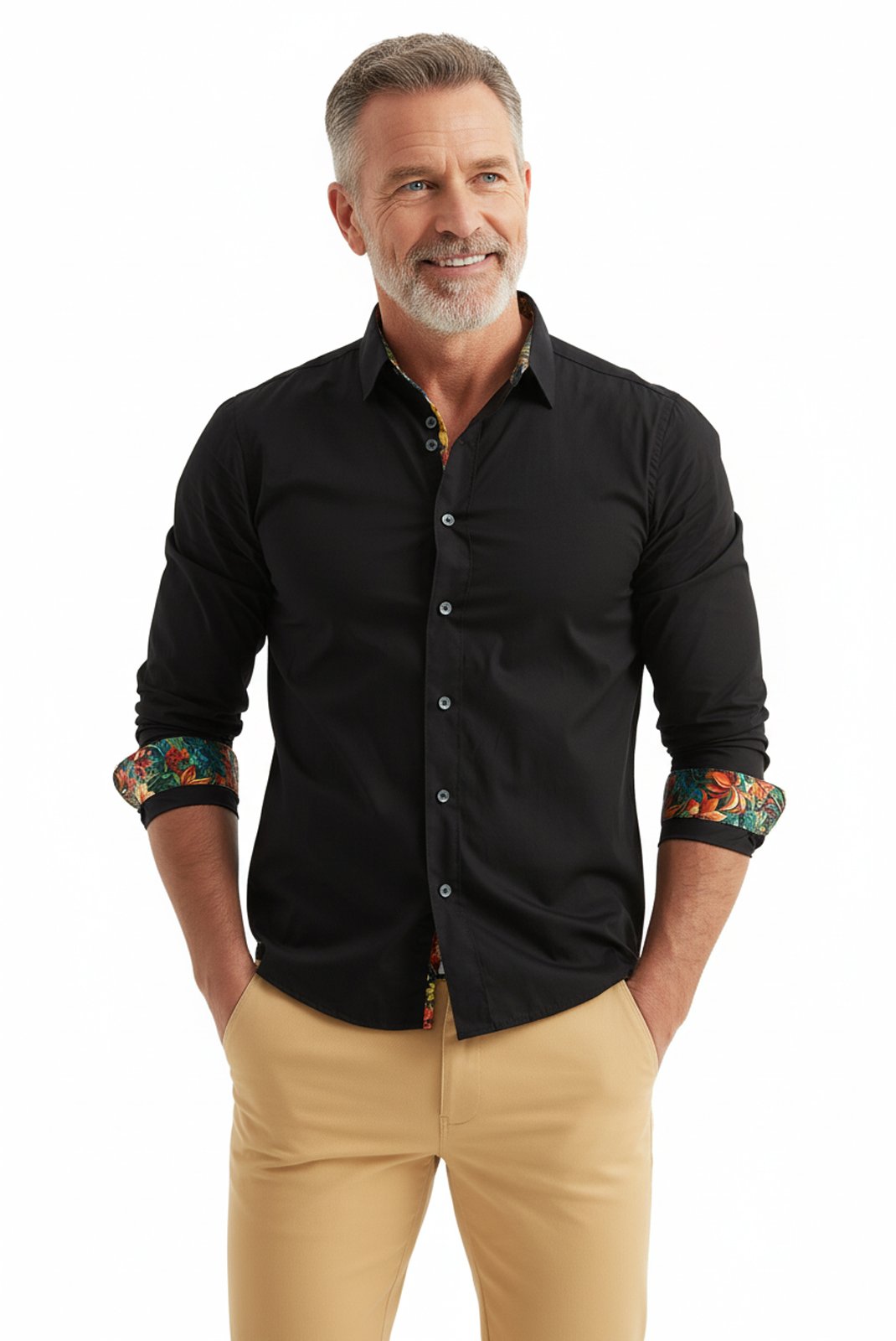 Chemises manches longues  Yves Enzo paris ENZO-118 Noir