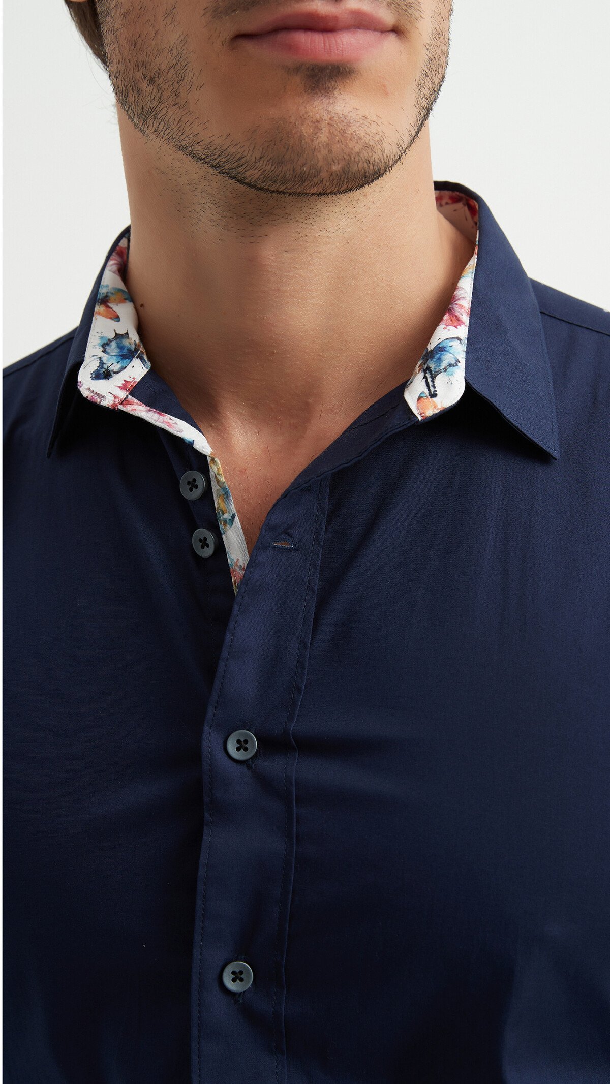 Chemises manches longues  Yves Enzo paris ENZO-118 Marine