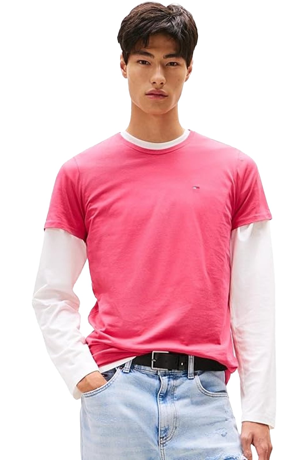 T-S manches courtes  Tommy Jeans DM0DM04411 XI5 Vintage Cerise