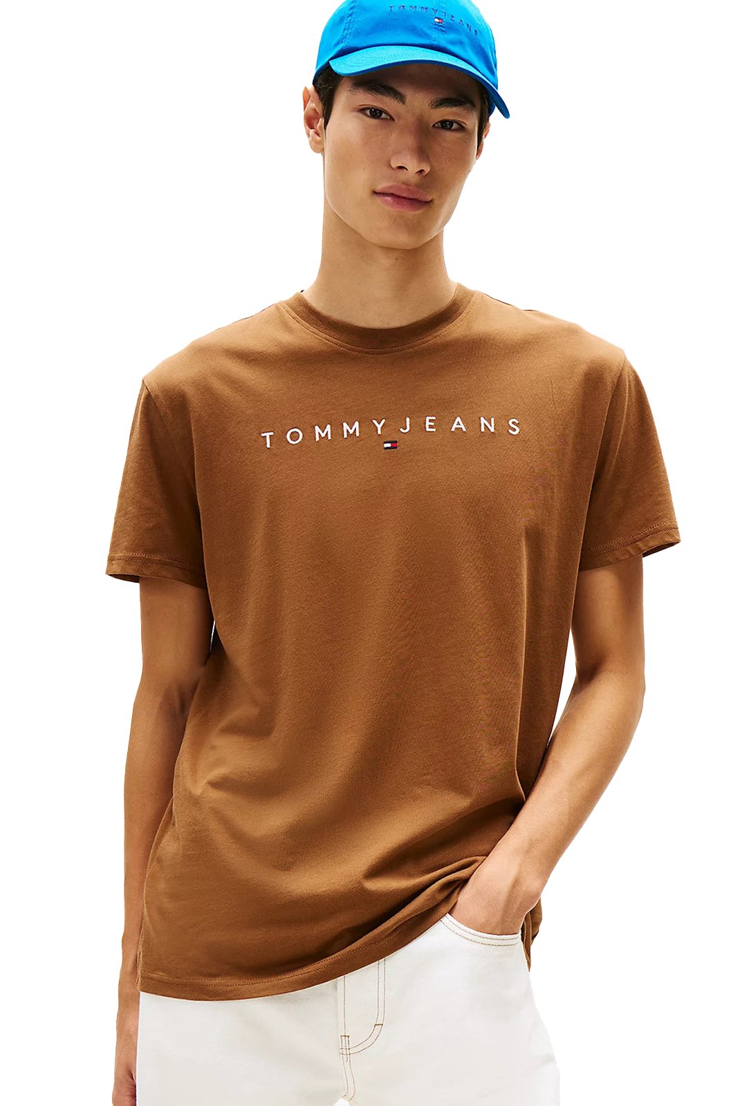 T-S manches courtes  Tommy Jeans DM0DM20744 0HD Pecan Nut Multi